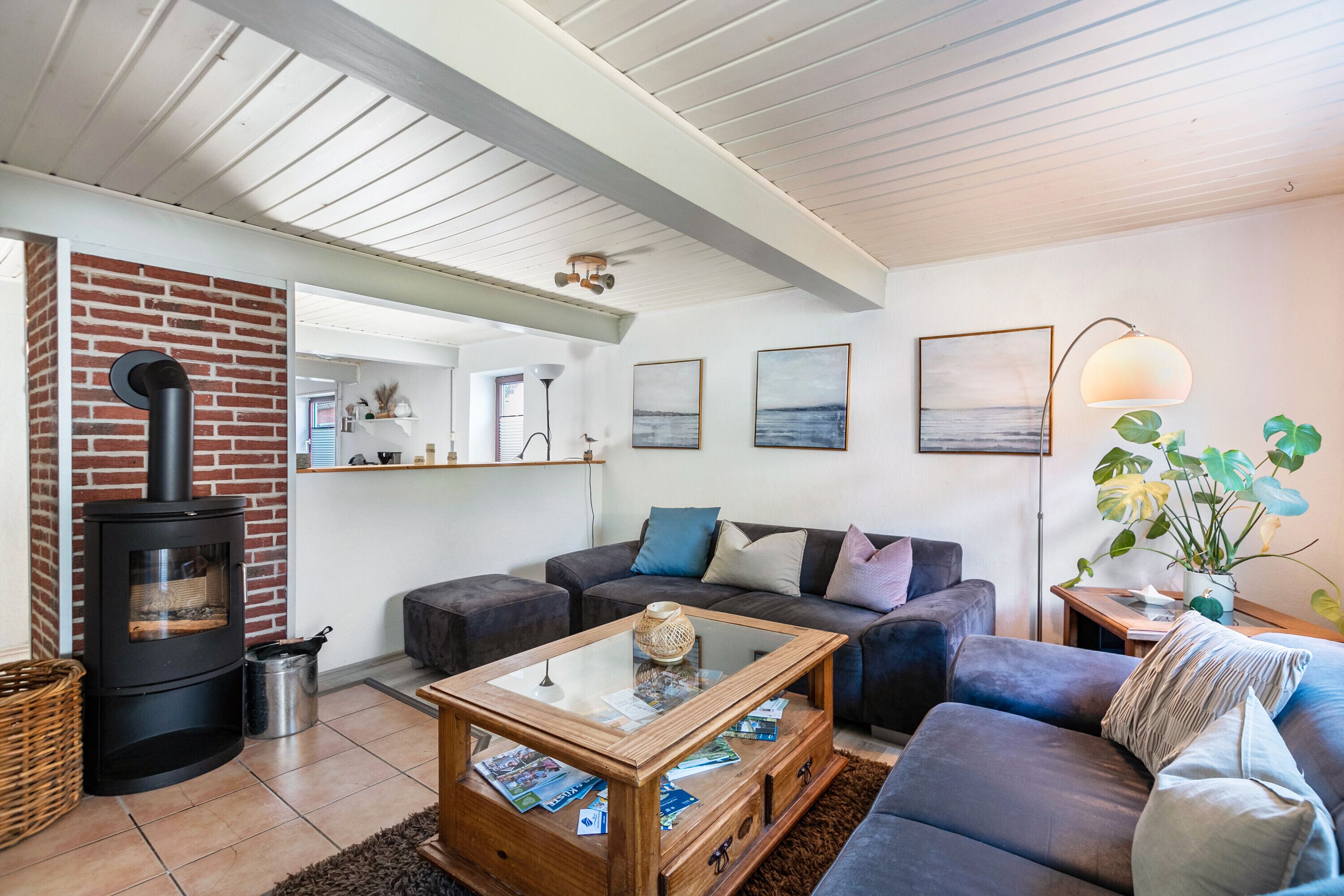 Fernseher, Kamin, DVD-Player