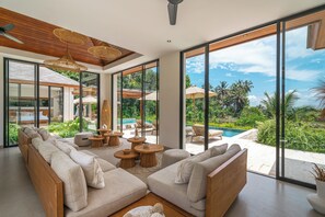 Luxury Villa, Pool View | Living room