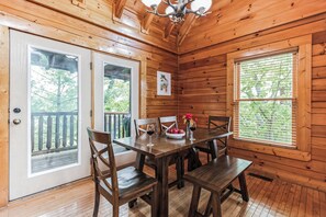Dining - Resort Cabin w/ Hot Tub, Pool Table, Deck Views | Summit View Way by AvantStay (Sevierville)