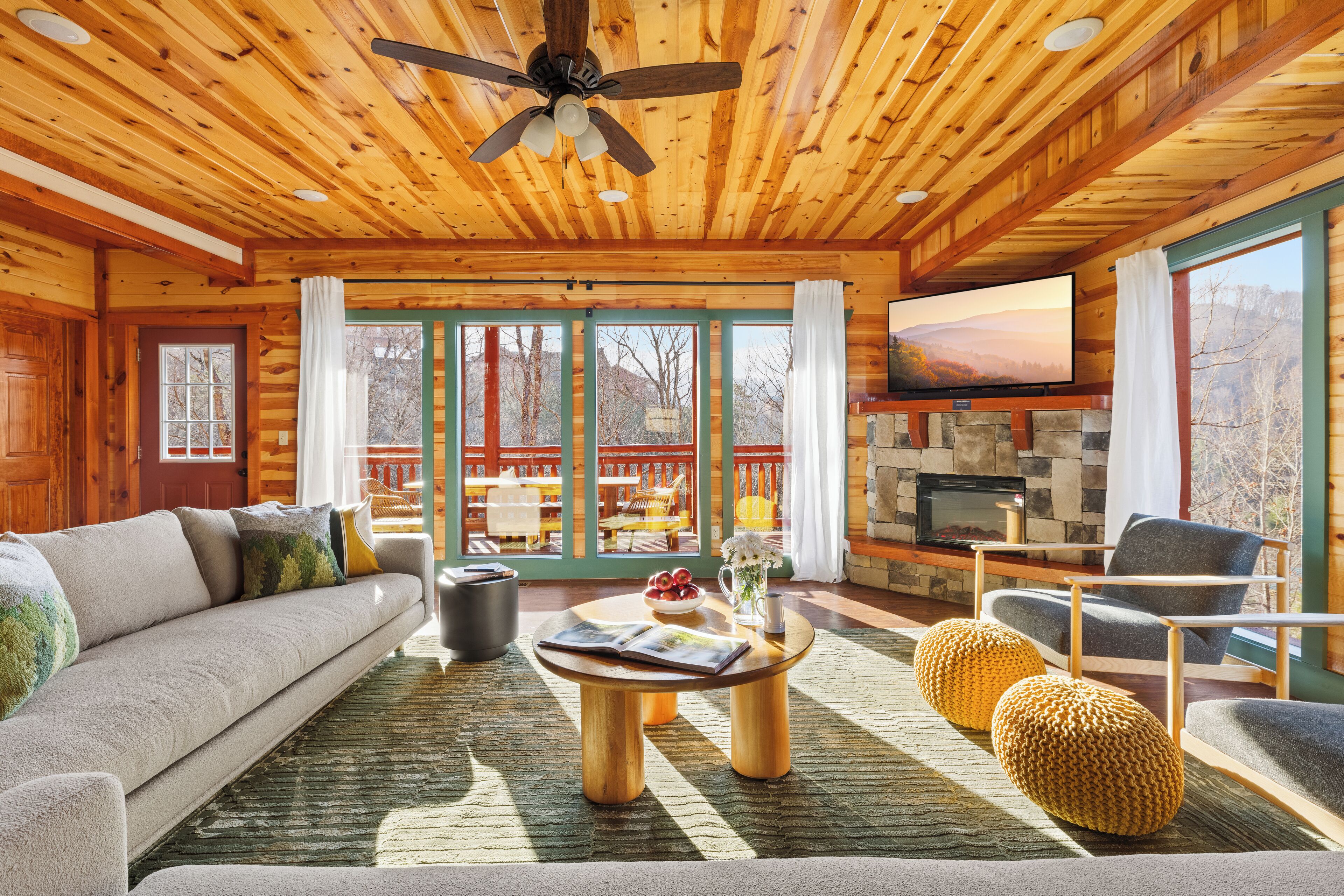 Smart TV, fireplace, video games, table tennis