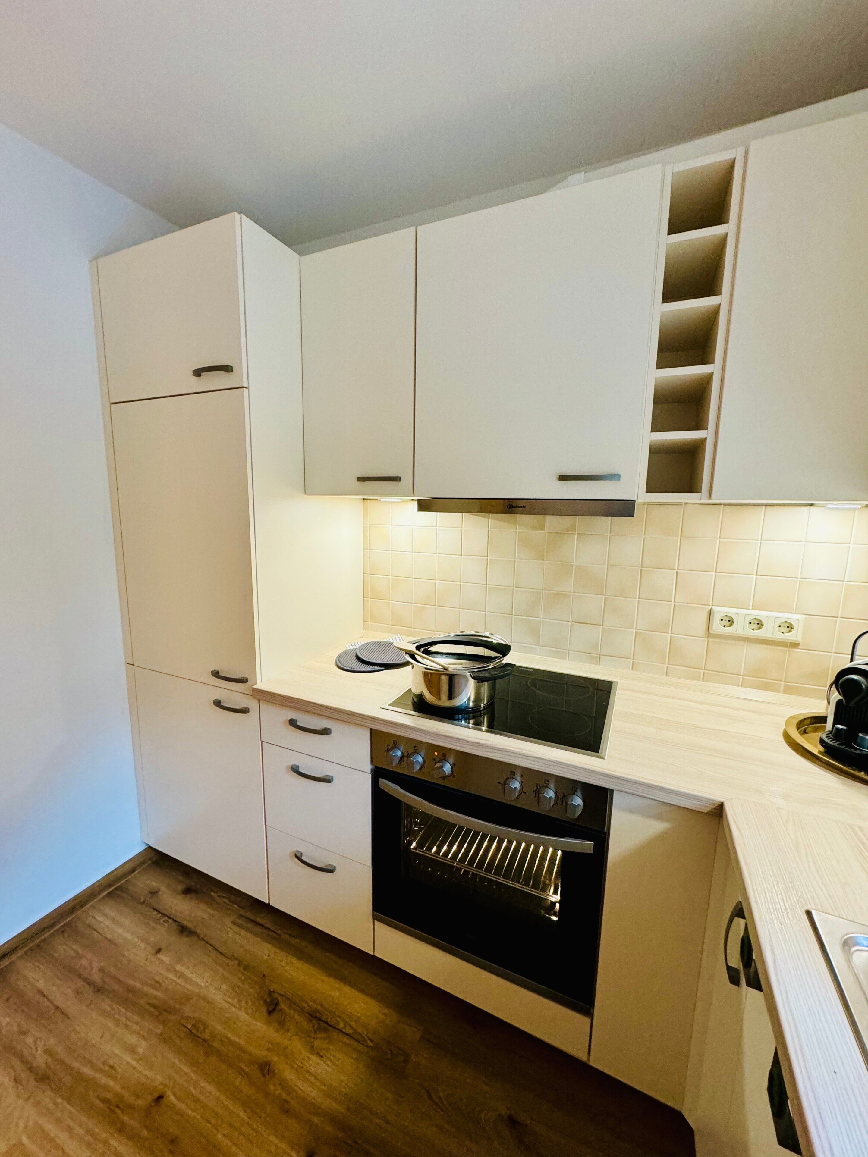 Fridge, oven, stovetop, dishwasher