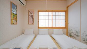 2 bedrooms, blackout curtains, free WiFi, bed sheets