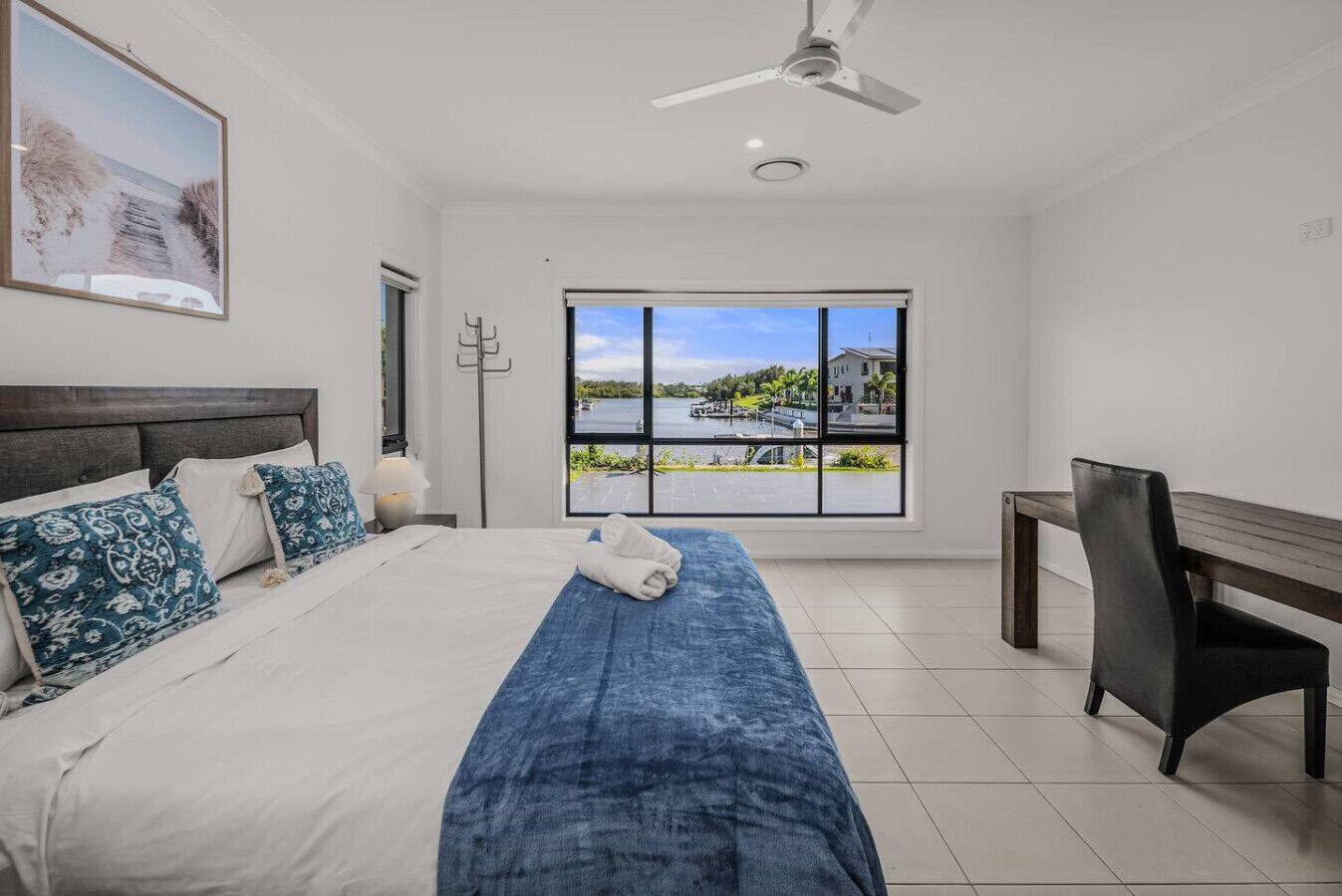 1 bedroom, desk, iron/ironing board, travel cot