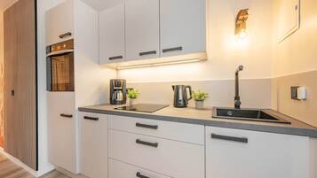 Fridge, oven, stovetop, dishwasher