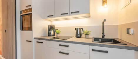 Frigorífico, horno, placa de cocina y lavavajillas