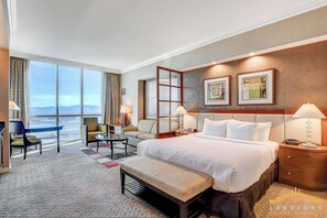 Desk, iron/ironing board, WiFi, bed sheets - MGM Signature 38-718 Jacuzzi Studio UpperPenthouse (Las Vegas)