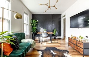 Smart TV, books, video library, offices