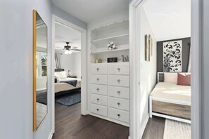 3 bedrooms, iron/ironing board, travel cot, WiFi