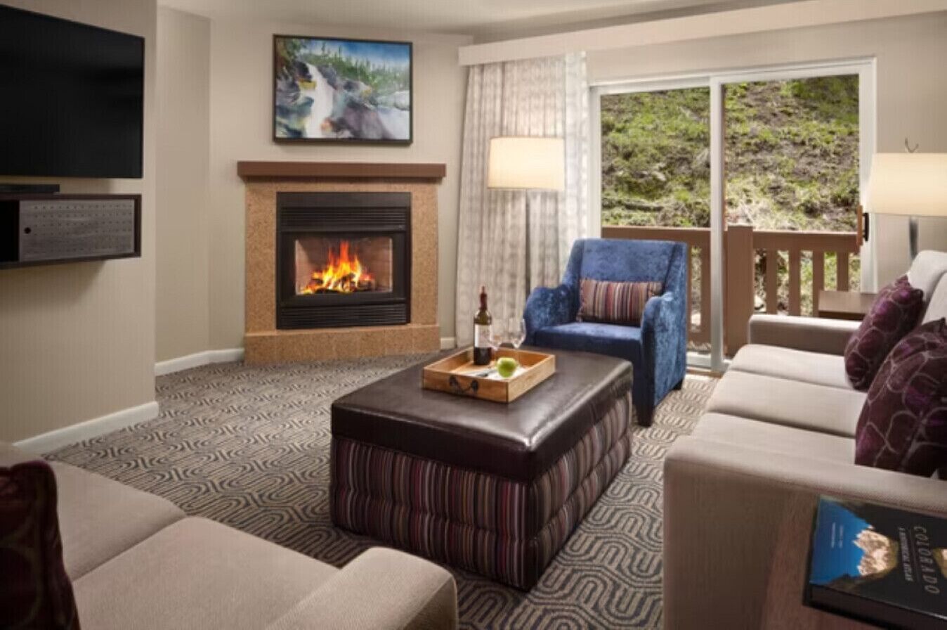 Smart TV, fireplace, video games, DVD player