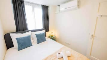 2 slaapkamers, een strijkplank/strijkijzer, wifi, beddengoed