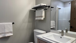Townhome, 2 Bedrooms | Bathroom | Towels - Powder Heights #25 2 Bedroom Home (Sun Peaks)