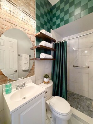 Hair dryer, towels