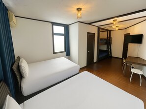 Family Twin Room, City View | Down comforters, free WiFi, bed sheets