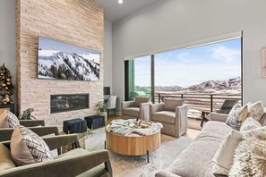 TV, fireplace, offices