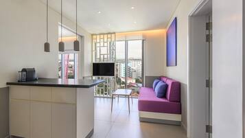 Suite, 1 King Bed, City View | Premium bedding, down duvets, minibar, in-room safe