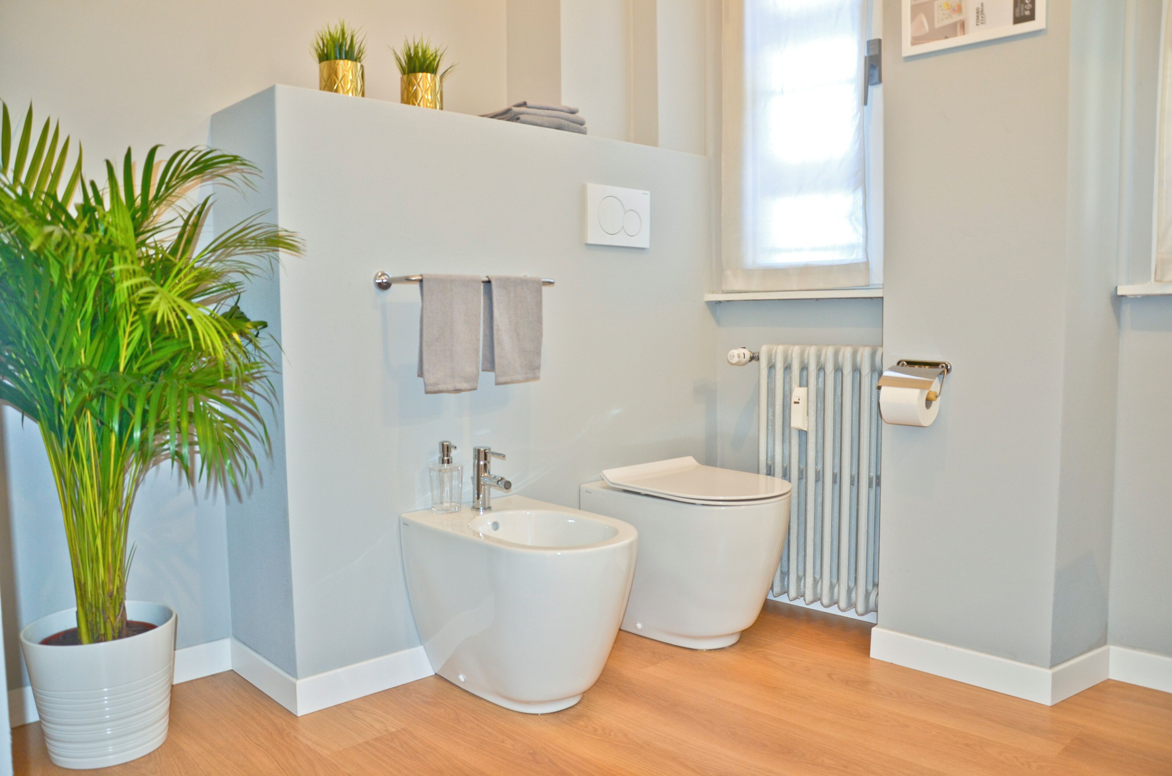 Dusche, Haartrockner, Bidet, Handtücher