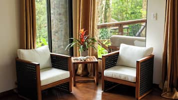 Cabaña Premium, vistas al jardín | 1 dormitorio, ropa de cama de alta calidad, decoración individual