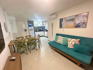 Living area - Flat a 120 metros das Piscinas Naturais (Ipojuca)