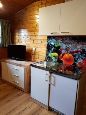 Apartment | Private kitchen | Fridge, cookware/dishes/utensils - Apartment Near Romerbad Thermal Spa (Bad Kleinkirchheim)