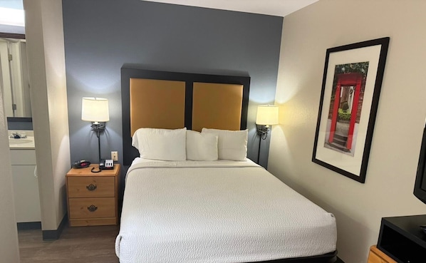 Room, 1 Queen Bed | Desk, iron/ironing board, free WiFi