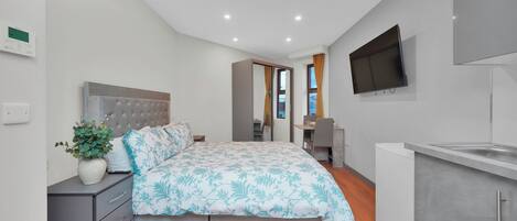 Apartemen | 1 kamar tidur, Wi-Fi gratis, dan seprai linen