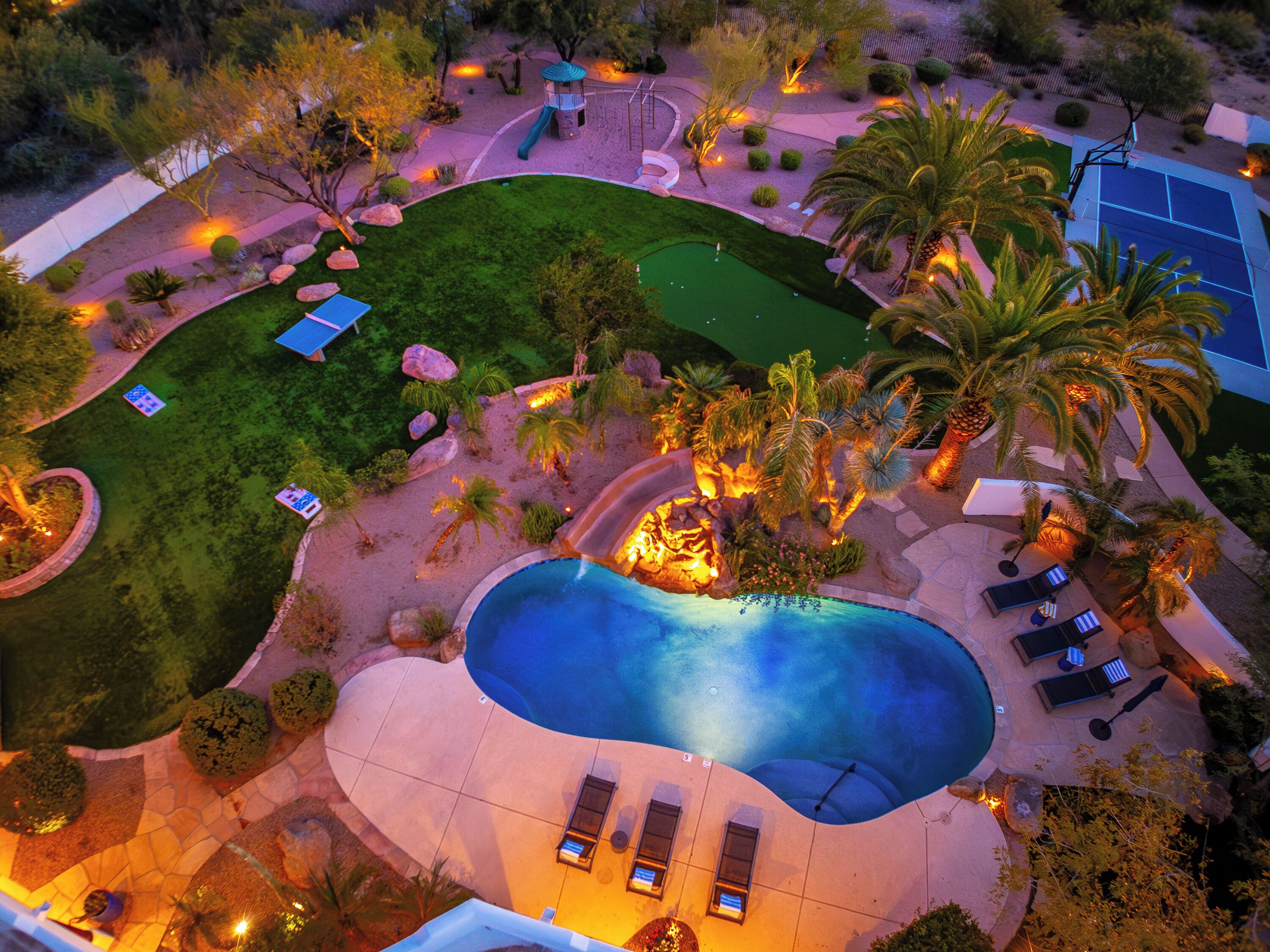 A heated pool