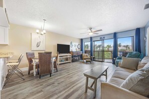 Condo, Multiple Beds, Fireplace, Garden View (Treetop Beach Condo) | Living area | 42-inch flat-screen TV with digital channels - Treetop Beach Condo Sleeps 7! (St. Augustine)