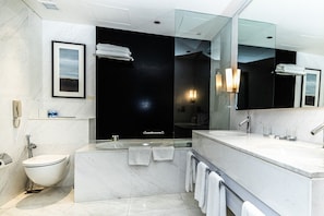 Hair dryer, towels