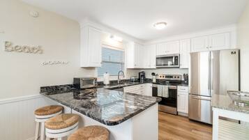 Microwave, oven, stovetop, dishwasher