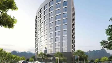 Vista frontal de la propiedad