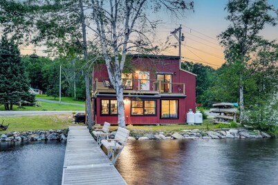 Waterfront 'Little Red Camp' on Moose River