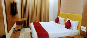 Premium Double Room, Hill View | Egyptian cotton sheets, premium bedding, desk, free WiFi - Hotel Bloom Orchid (Tirupati)