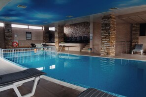Indoor pool, a heated pool