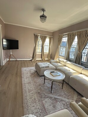TV, fireplace - Private Cozy 2-bedroom apartment in charming Scranton with AC (Scranton)