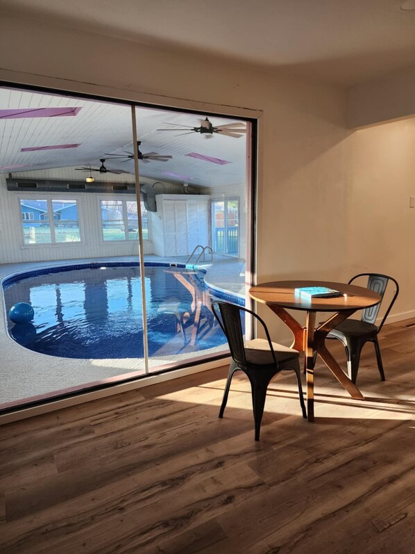 Indoor pool, outdoor pool