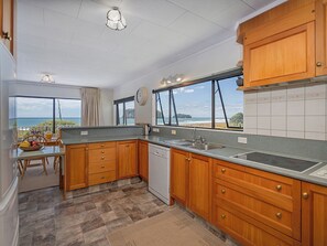Fridge, microwave, dishwasher, toaster