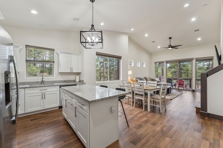 Fridge, microwave, oven, dishwasher. NEW! Scenic Golf Retreat with Modern Comforts & Fireplace