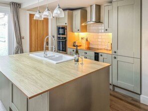 Dishwasher, high chair, cookware/dishes/utensils