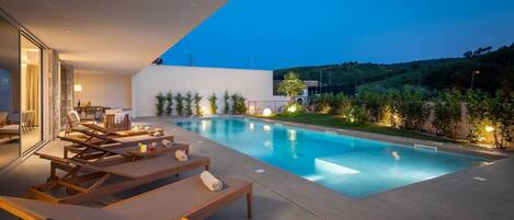 A heated pool