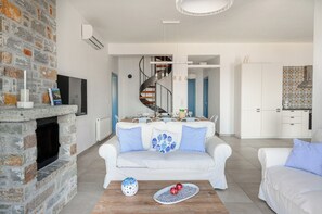 TV connectée, cheminée