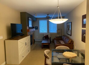 TV connectée, cheminée