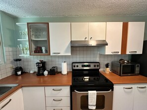 Microwave, oven, stovetop, toaster