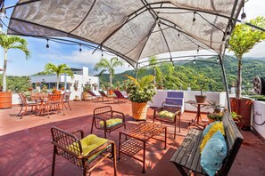 Outdoor dining - 3 bedroom house in brilliant Romantic Zone Puerto Vallarta with Pool, AC, WiFi (Puerto Vallarta)