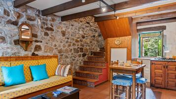 Televisie en een open haard