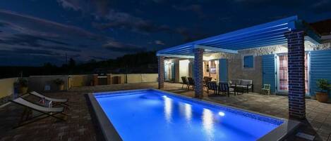 A heated pool
