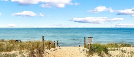 Nära stranden och strandhanddukar