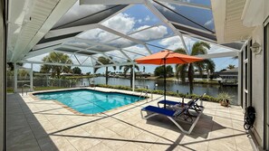 A heated pool