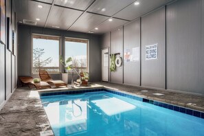 Indoor pool, a heated pool - LuxCabin with Stunning Views 🍂 Indoor Heated Pool (Sevierville)