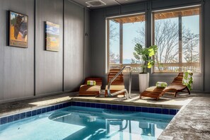 Indoor pool, a heated pool