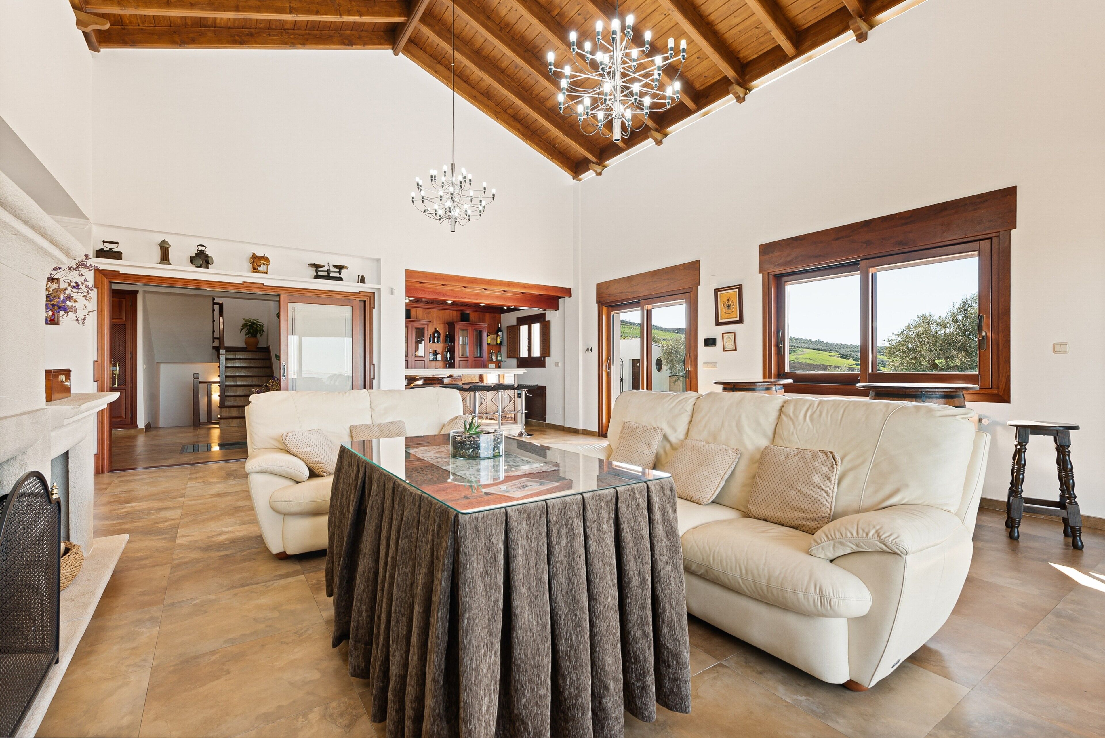 TV, fireplace, ping pong